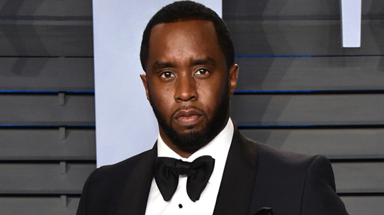 Diddy wearing a tuxedo