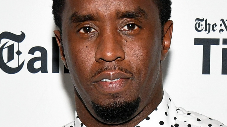 Diddy wearing a white shirt