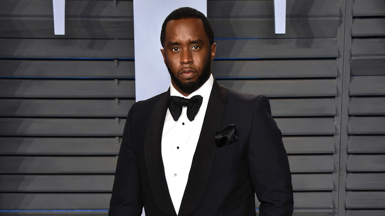Diddy wearing a tuxedo