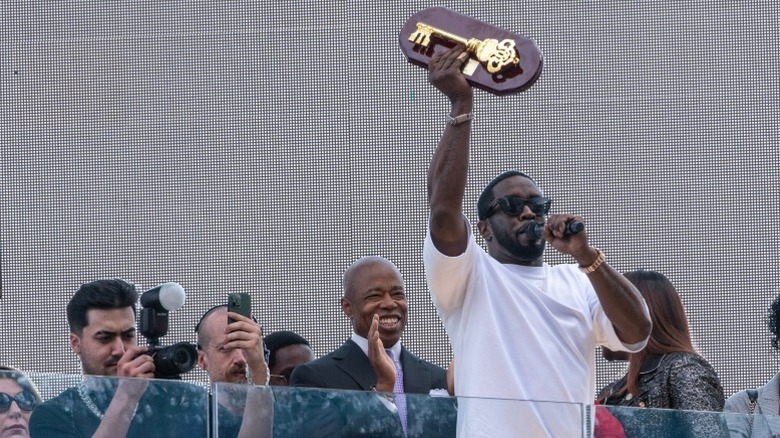 Sean "Diddy" Combs speaks and performs after being given the key to the city by New York City Mayor Eric Adams (2023)