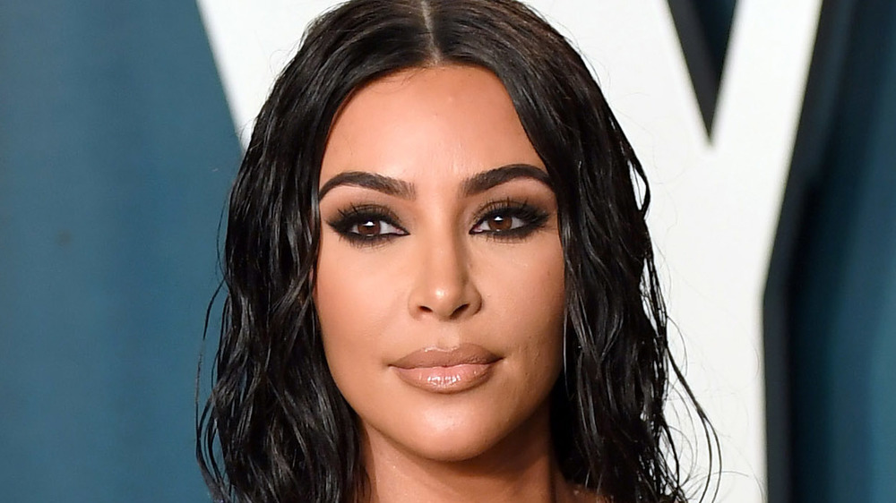 Kim Kardashian posing at an event 