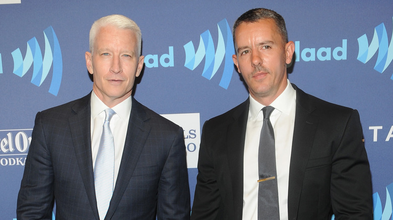 Anderson Cooper and Benjamin Maisani posing