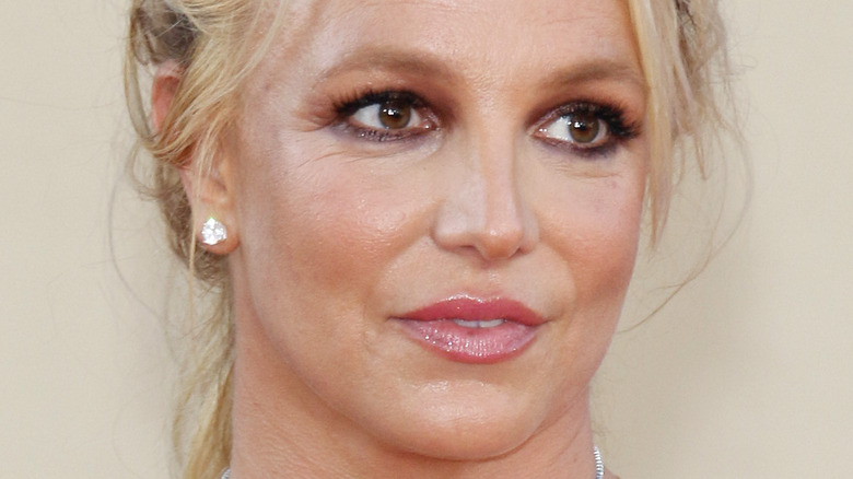 Britney Spears with a serious expression