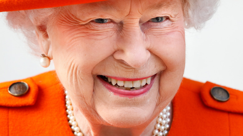 Queen Elizabeth smiling