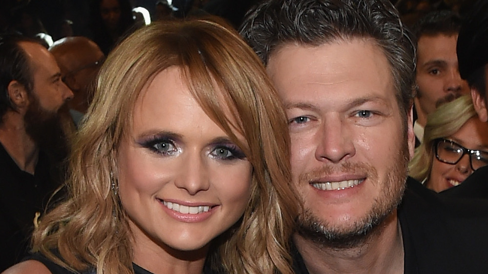 Blake Shelton and Miranda Lambert pose