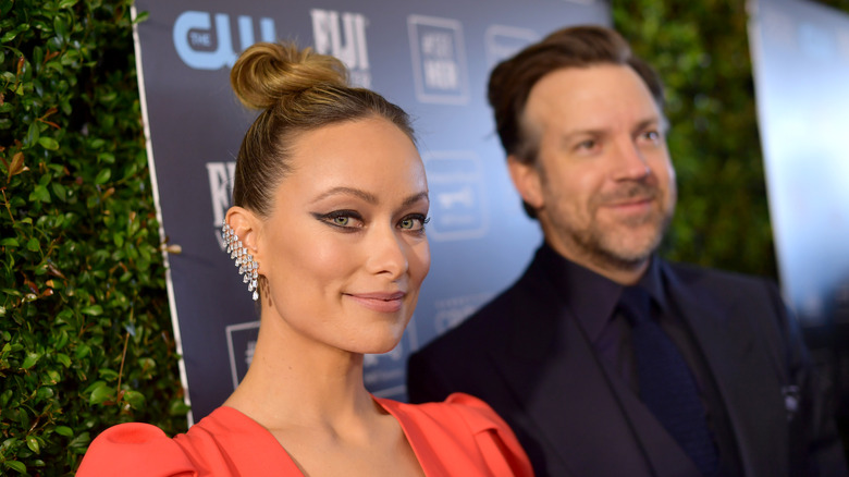 Olivia Wilde cat eye liner with Jason Sudeikis