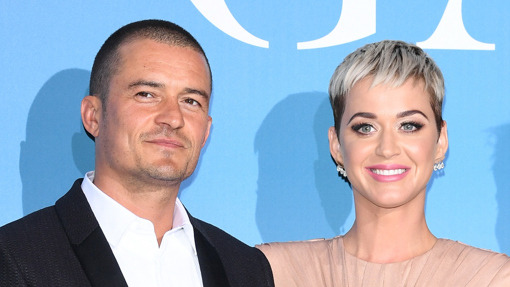 Katy Perry and Orlando Bloom on a red carpet