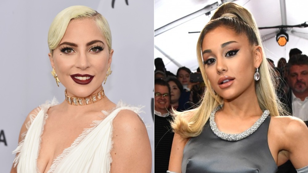 Lady Gaga and Ariana Grande on red carpet