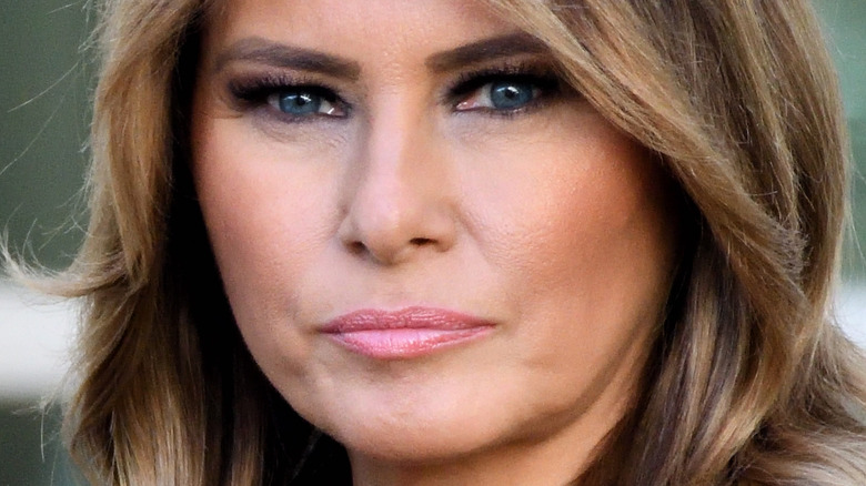 Melania Trump with serious expression