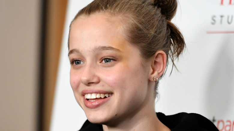 Shiloh Jolie-Pitt smiling