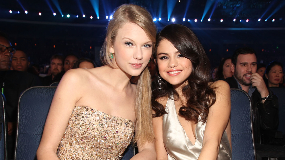 Taylor Swift and Selena Gomez at awards show