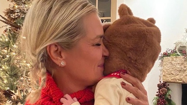 Yolanda Hadid snuggling Khai Hadid Malik