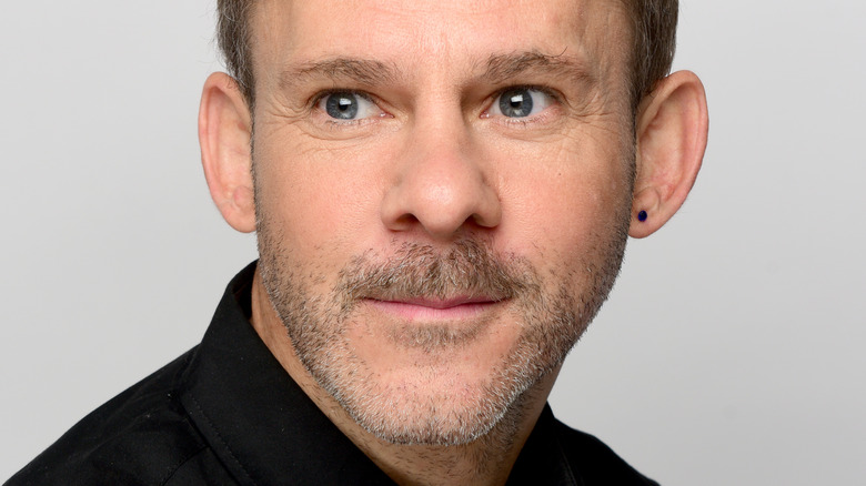 Dominic Monaghan posing for a picture at Comic-Con