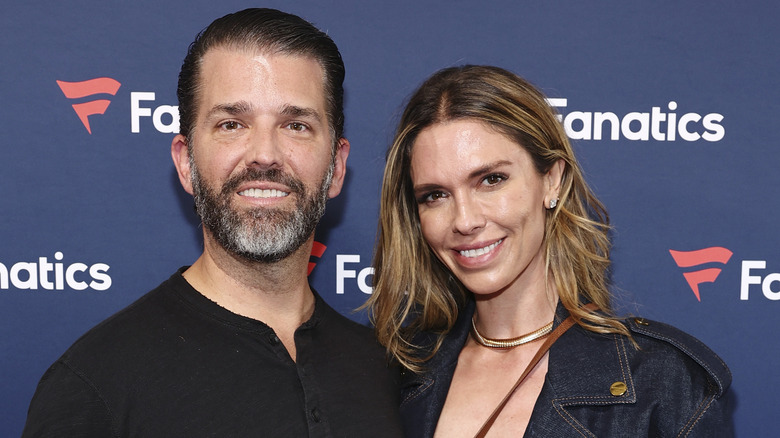 Donald Trump Jr smiling with Bettina Anderson