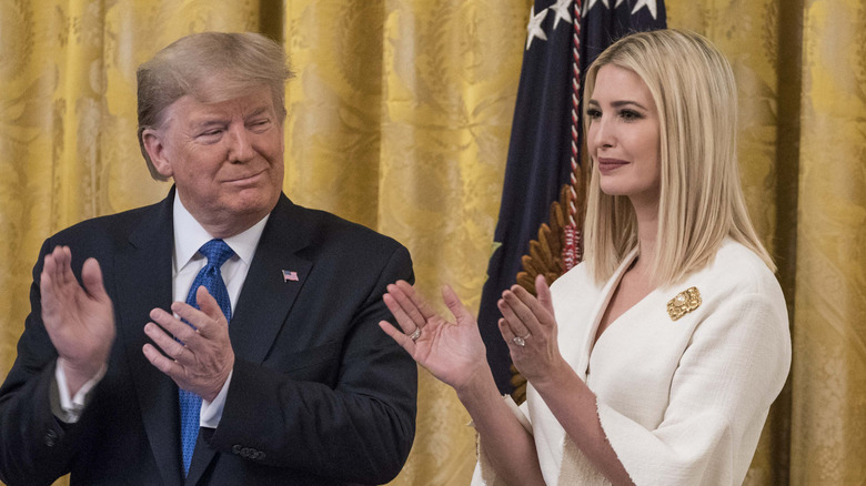 Donad and Ivanka Trump in January 2020