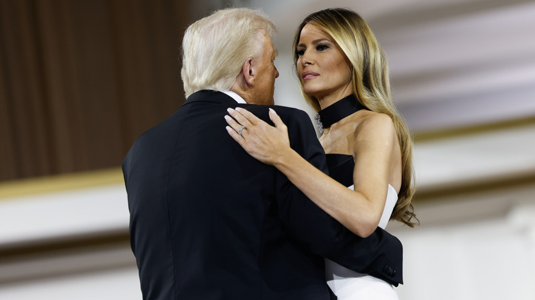 Donald and Melania Trump dancing at the Commander-in-Chief Ball