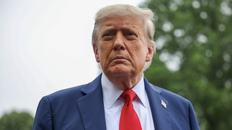 Donald Trump staring off into the distance