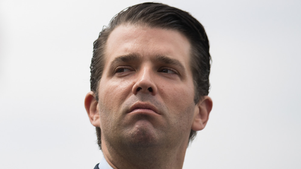 Donald Trump Jr. grimacing