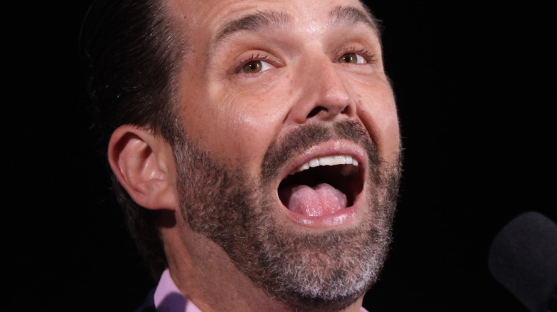 Donald Trump Jr. speaks during a Republican National Committee Victory Rally Jan. 2021