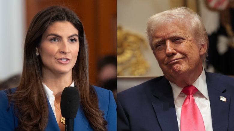 Kaitlan Collins and Donald Trump