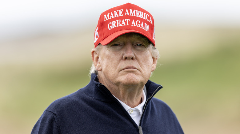 Donald Trump wearing MAGA hat