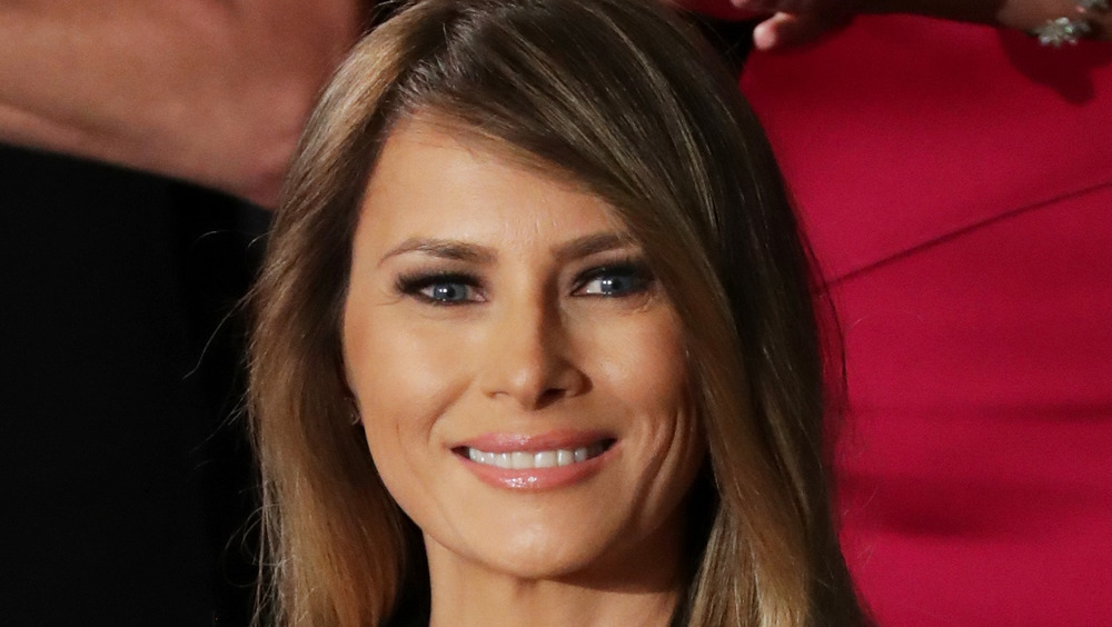 Melania Trump smiling while in Congress, February 2017