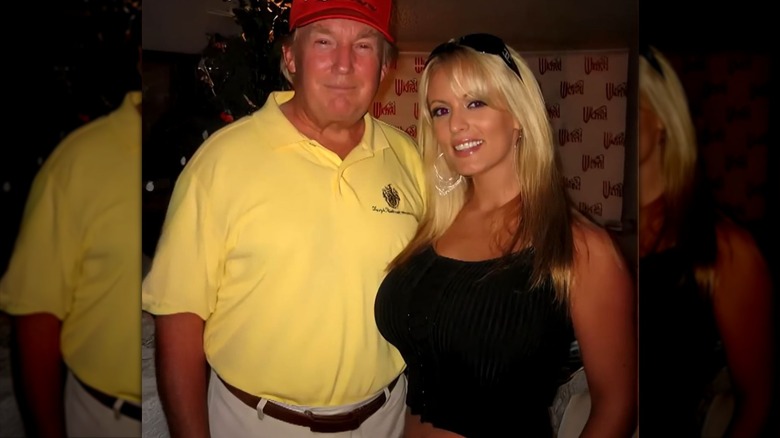 Donald Trump and Stormy Daniels together at a 2006 celebrity golf event.