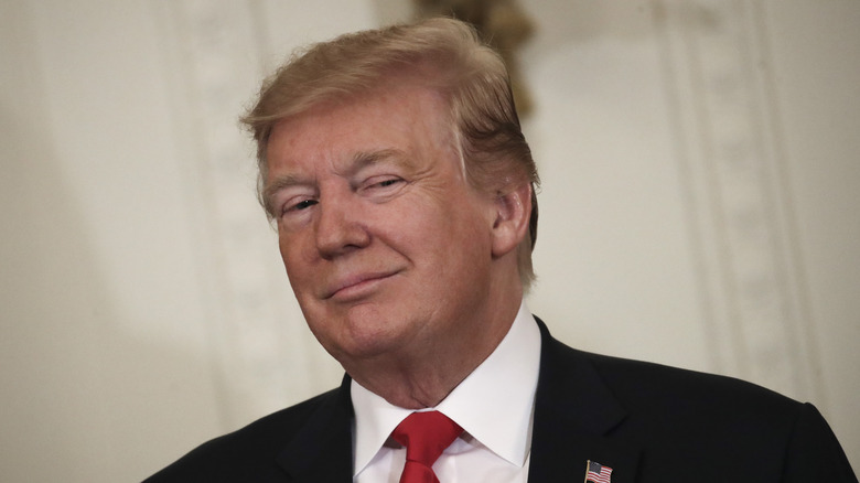 Donald Trump frowning side eye