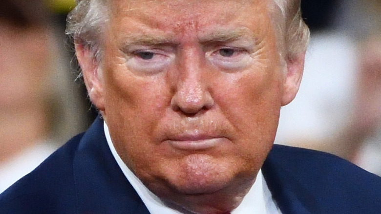 Donald Trump looks sweaty