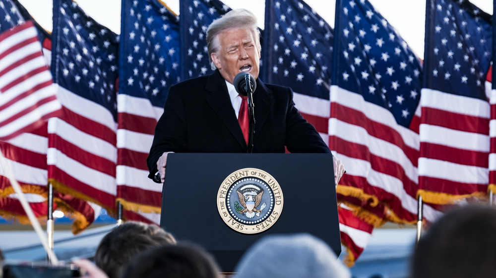 Former President Donald Trump gives farewell speech