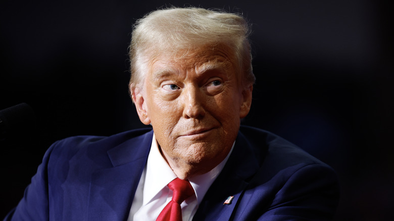 Donald Trump smirking