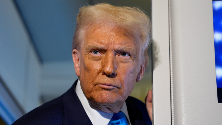 Donald Trump on Air Force One