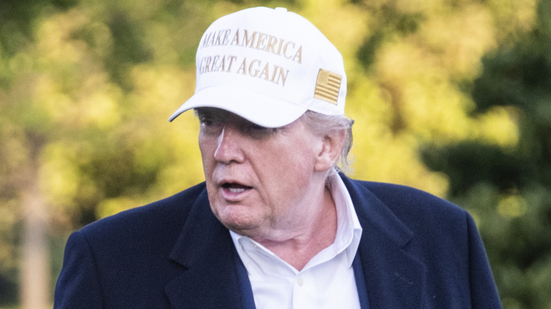 Donald Trump wearing MAGA hat