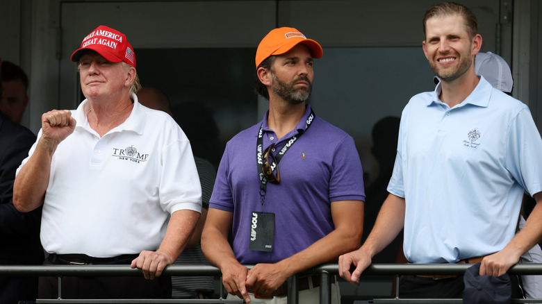 Donald Trump Don Jr. Eric Trump baseball hats