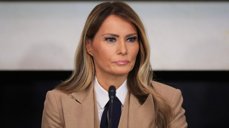 Melania Trump wearing a suit