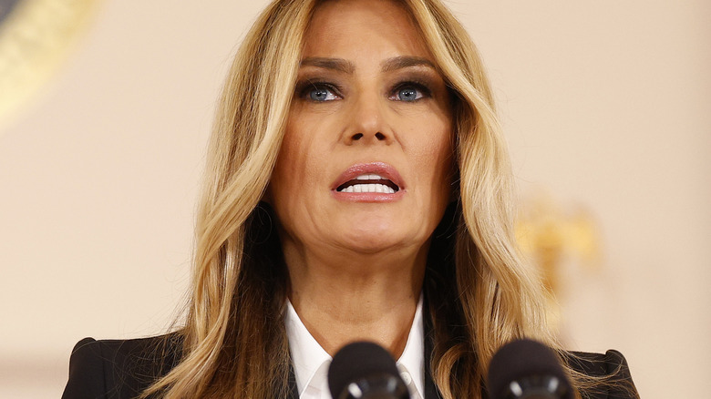 Melania Trump at a podium