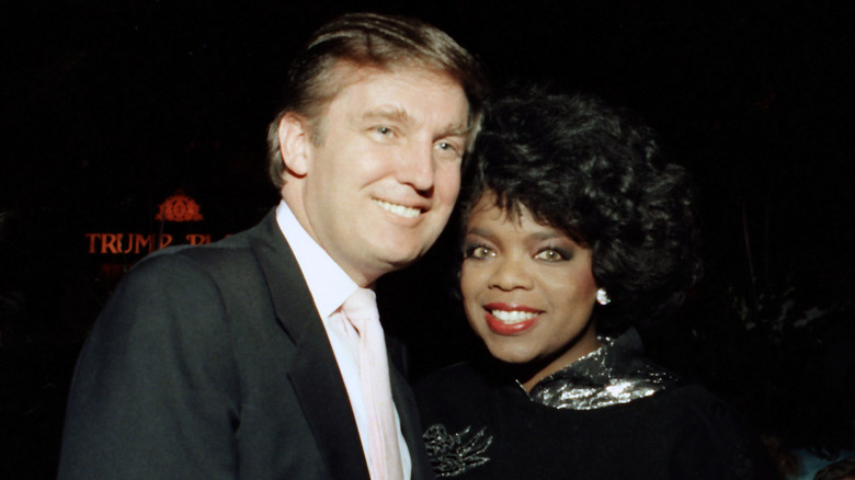 Donald Trump, Oprah Winfrey smiling