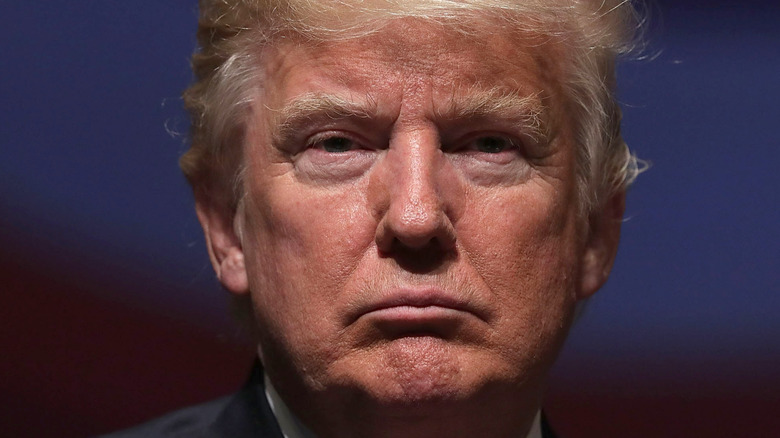Donald Trump looking pensive