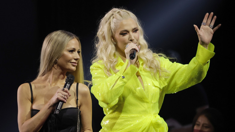 Erika Jayne and Dorit Kemsley speaking