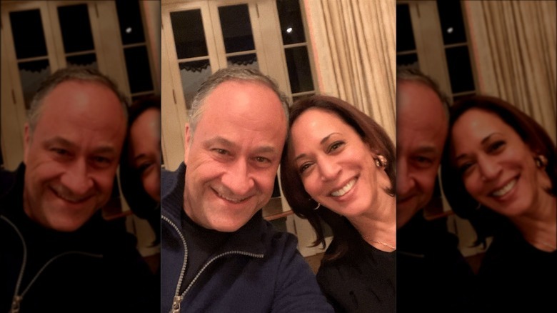 Douglas Emhoff and Kamala Harris in a selfie