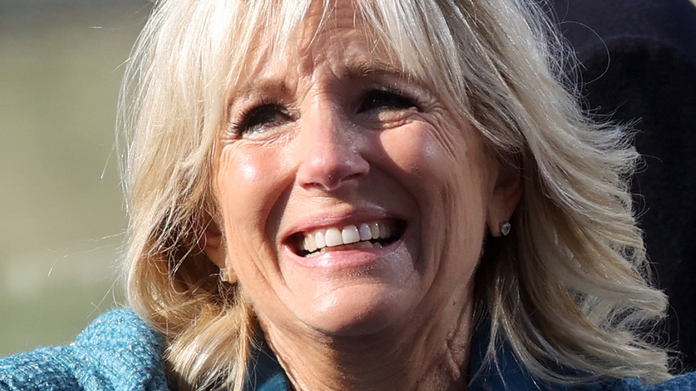 Dr. Jill Biden smiling at the 2021 Presidential Inauguration