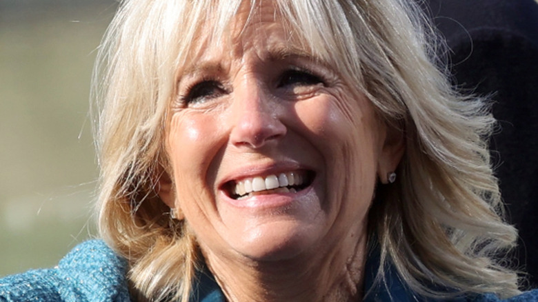 Dr. Jill Biden smiling at the 2021 Presidential Inauguration