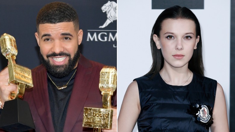 Drake and Millie Bobby Brown side by side