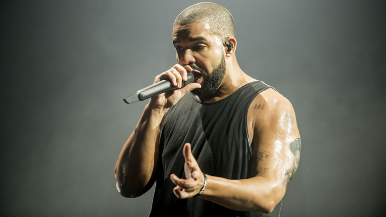 Drake performing on stage