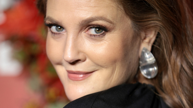 Drew Barrymore smirking
