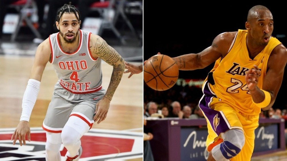 Duane Washington Jr. and Kobe Bryant playing ball