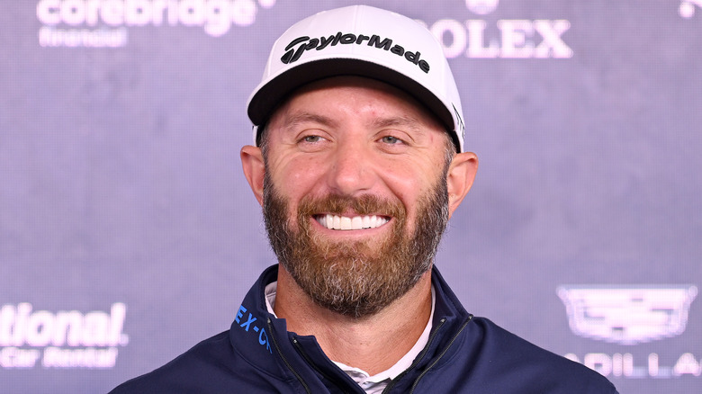 Dustin Johnson smiling