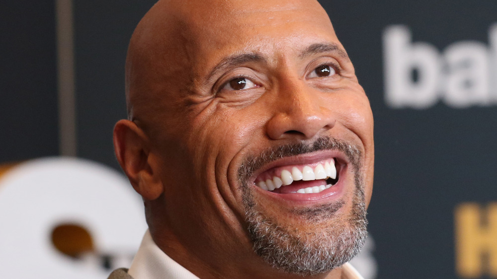 Dwayne Johnson laughing