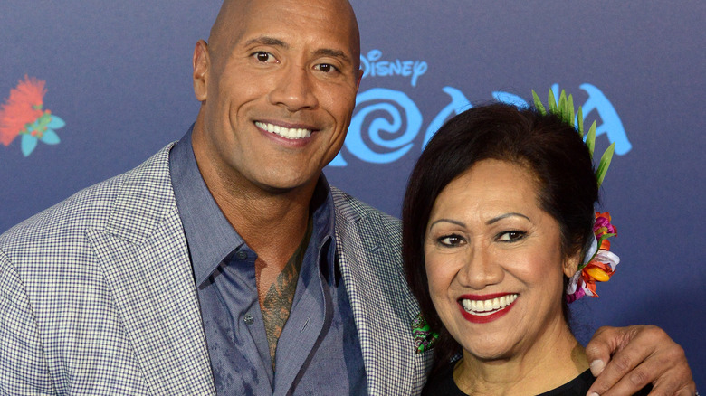 Dwayne Johnson and mother Ata Johnson