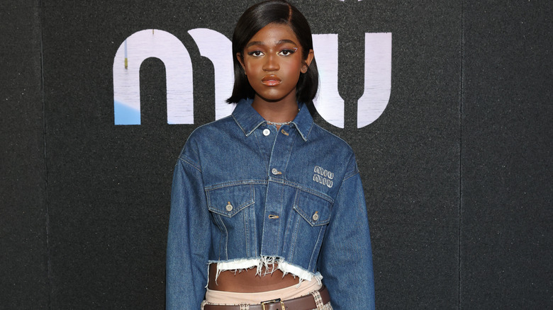 Zaya Wade attends the Miu Miu Womenswear S/S 2023 show
